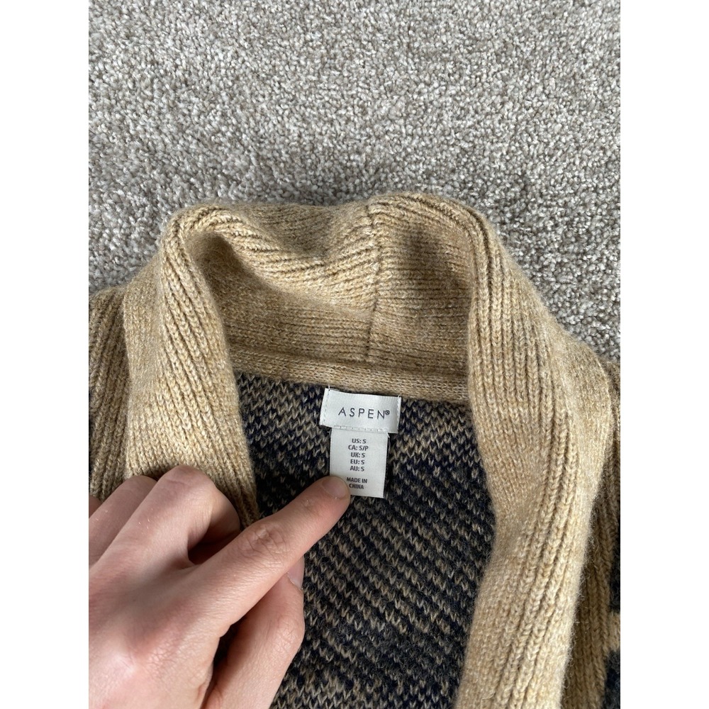 Aspen Collection Acrylic/Wool Aztec Button Up Jacket Cost Mens Small Preppy Dad - Picture 3 of 11